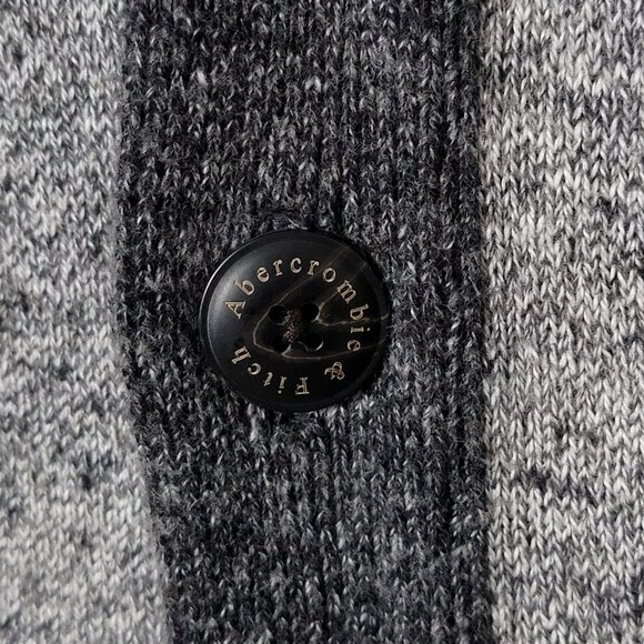 Abercrombie & Fitch Mens Gray Shawl Collar Preppy Cardigan Sweater Small - Picture 7 of 10